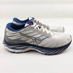 Mizuno Wave Rider 26 Sneaker Womens 10 White Lace Up Mesh Running Walking Shoe